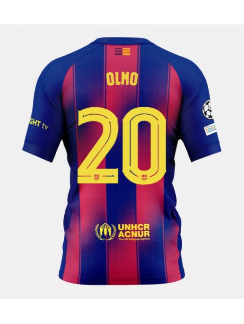 Moški Nogometna dresi replika Barcelona Dani Olmo #20 Domači 2025-26 Kratek rokav Moški Nogometna dresi replika Barcelona Dani Olmo #20 Domači 2025-26 Kratek rokav